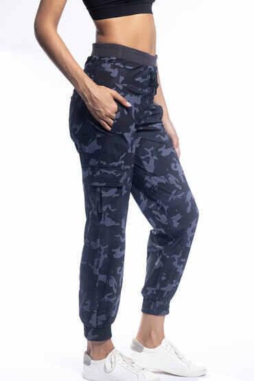 Alexo Athletica Womens Cargo Jogger Pants with camo pattern
